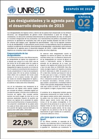 Las desigualdades y la agenda para el desarrollo después de 2015 (Después de 2015 Síntesis 2)